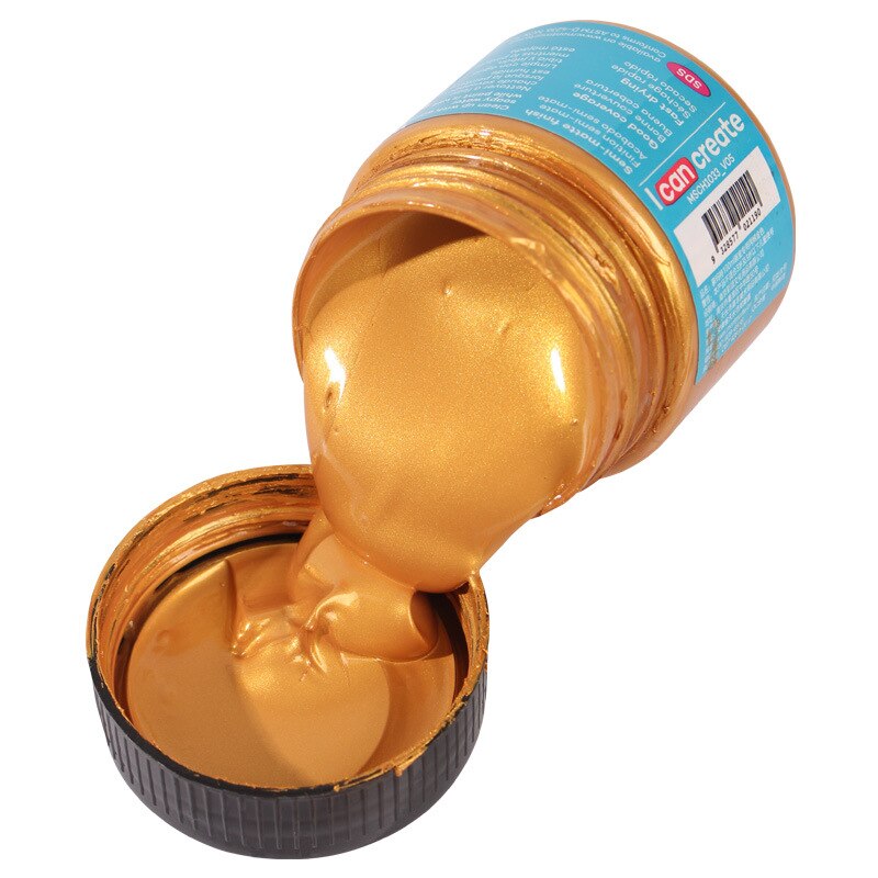 100ml Acrylic Paint Set Wall Painting Waterproof Paint DIY Fluorescent Metallic Color Art Supplies Beginner Hand Wall Paint