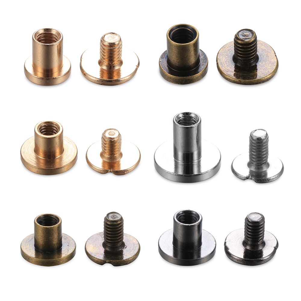 Rivets à ongles en laiton, motif de cœur en métal, Rivets à vis, bouton en tissu, chaussures artisanales en cuir, chapeaux, artisanat de Scrapbooking, bricolage, 10 ensembles