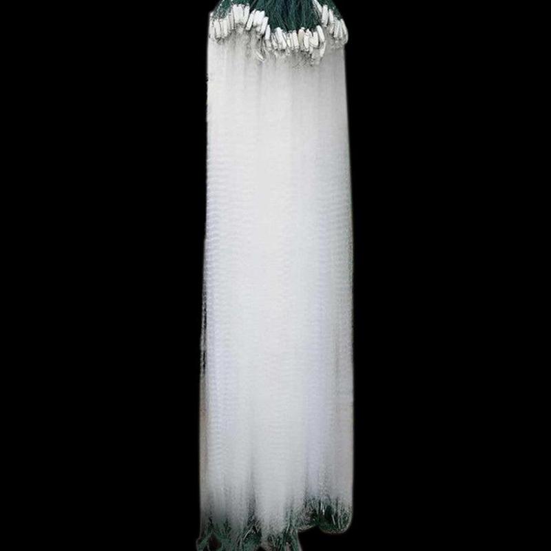 8m Folded Fishing Net Little Fish Shrimp Minnow Crab Baits Dip Lift Catching Lifting Net Net Trap Mesh Fish Catch Cast Crab