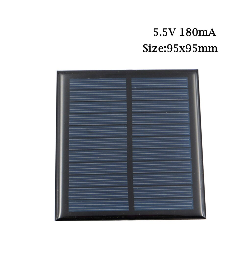 Diy til batteri 5v solpanel mini solsystem telefon solcelle 5.5v opladere bærbare 70ma 80ma 100ma 110ma 160ma 180ma 291ma: 180ma