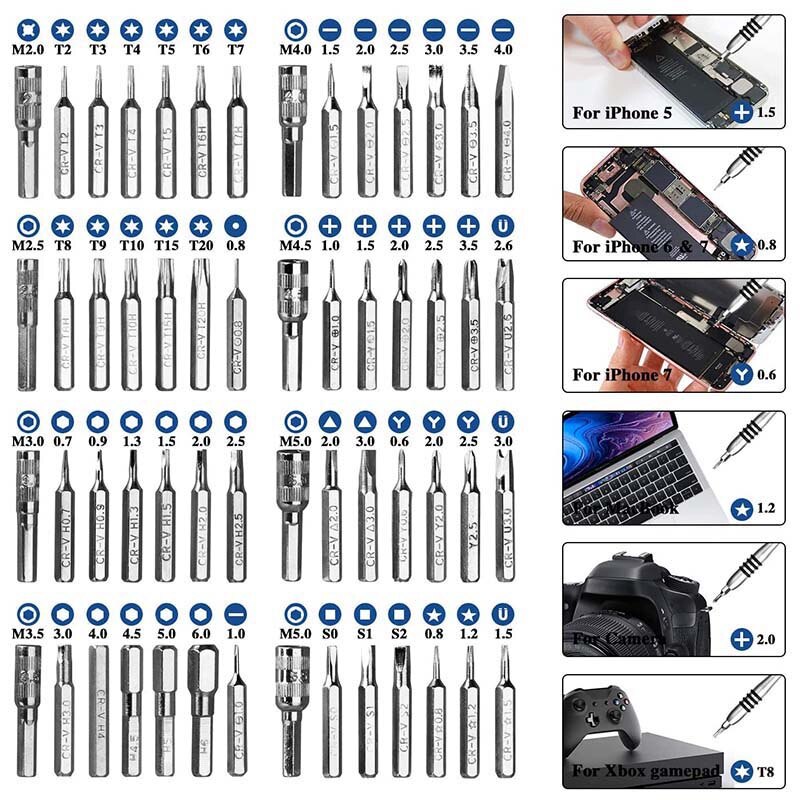 Precision Electronics Repair Tool Kit Screwdriver Set 61 in 1 for , iPhone, PC,Tablet, iPad, Phone