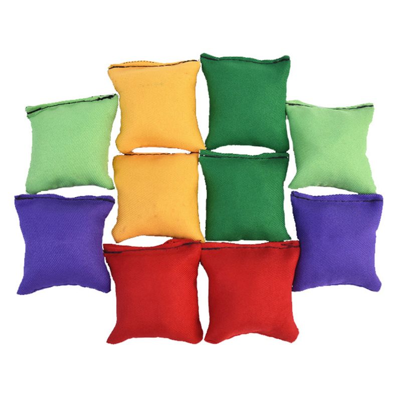 2pcs Nylon Bean Bags Fun Sports Outdoor Family Games Bean Bag Toss Carnival Toy Bean Bag Toss Game