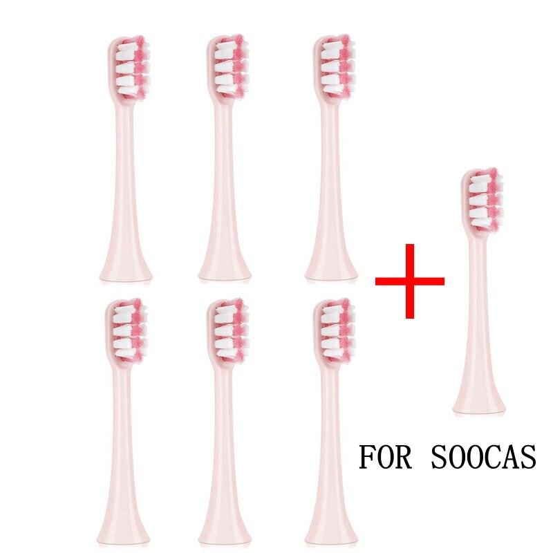 Wymienne głowice szczoteczek robić Xiaomi Soocas X3 robić SOOCAS / Xiaomi Mijia SOOCARE X1 X5 elektryczne końcówki robić szczoteczki: różowy