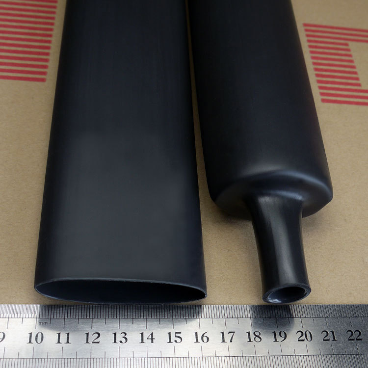40mm klæbestof 4:1 varmekrympeslanger vandtæt isolering muffe sort 1.2m