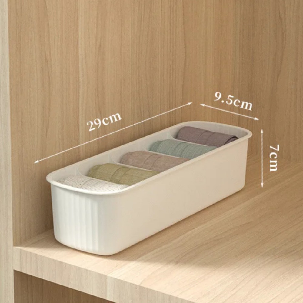 Divisores de armazenamento de gaveta de roupas íntimas de meias, caixas de armazenamento de guarda-roupa de cômoda e caixas de armazenamento para organizador de armário de roupas: Branco