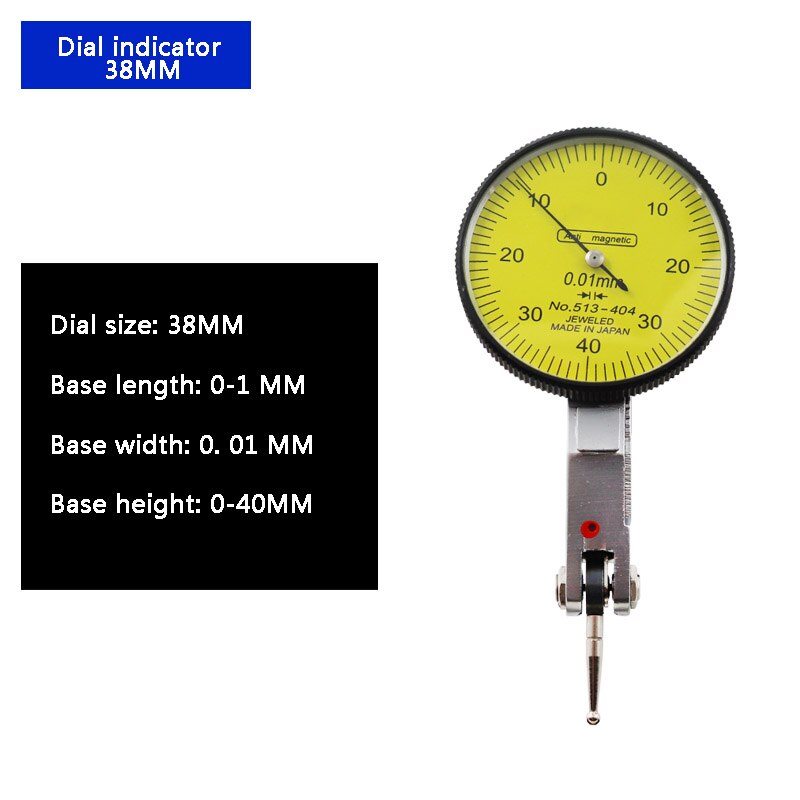 Dial Indicator High Precision 0-0.8mm Dial Indicator Measuring Instrument Dial Indicator Lever Calibration YZ: Purple