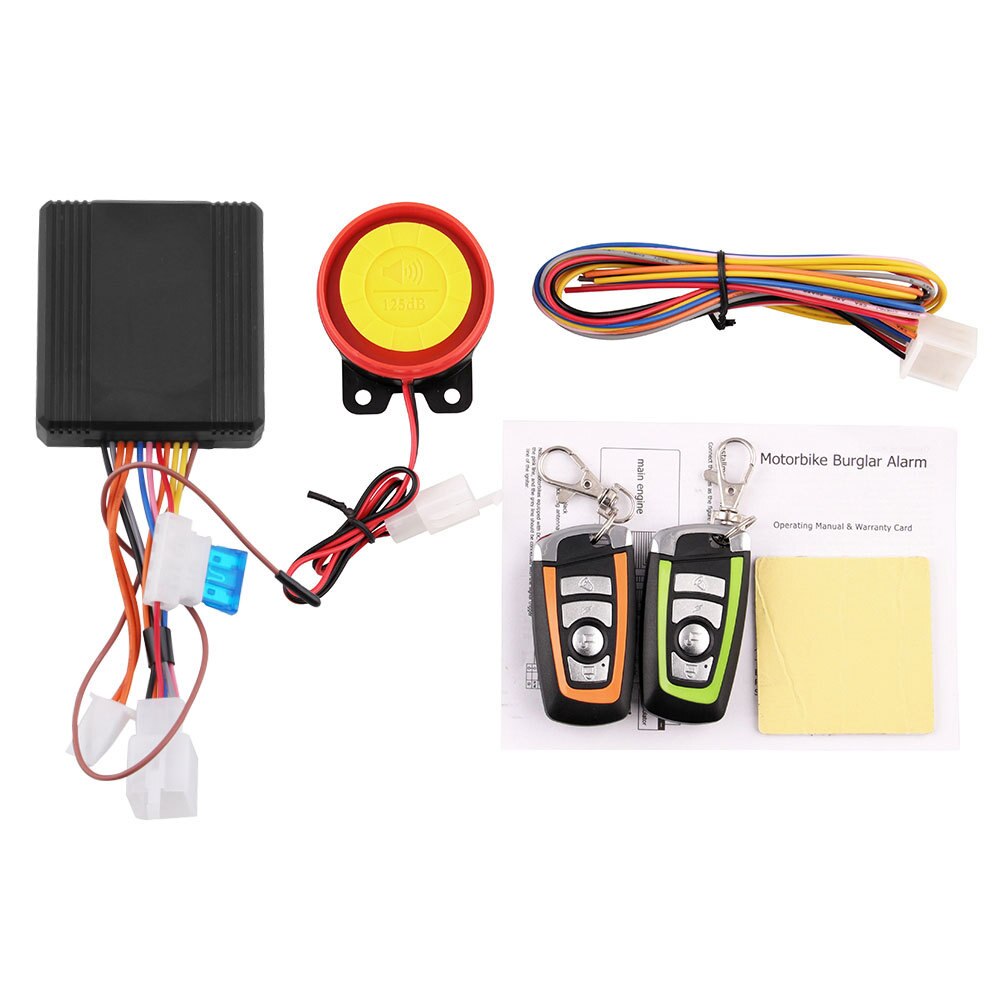 Universal Motorcycle Anti-theft Alarm system 12V with two remote controllers Accessories Motor Remote Control Engine Start