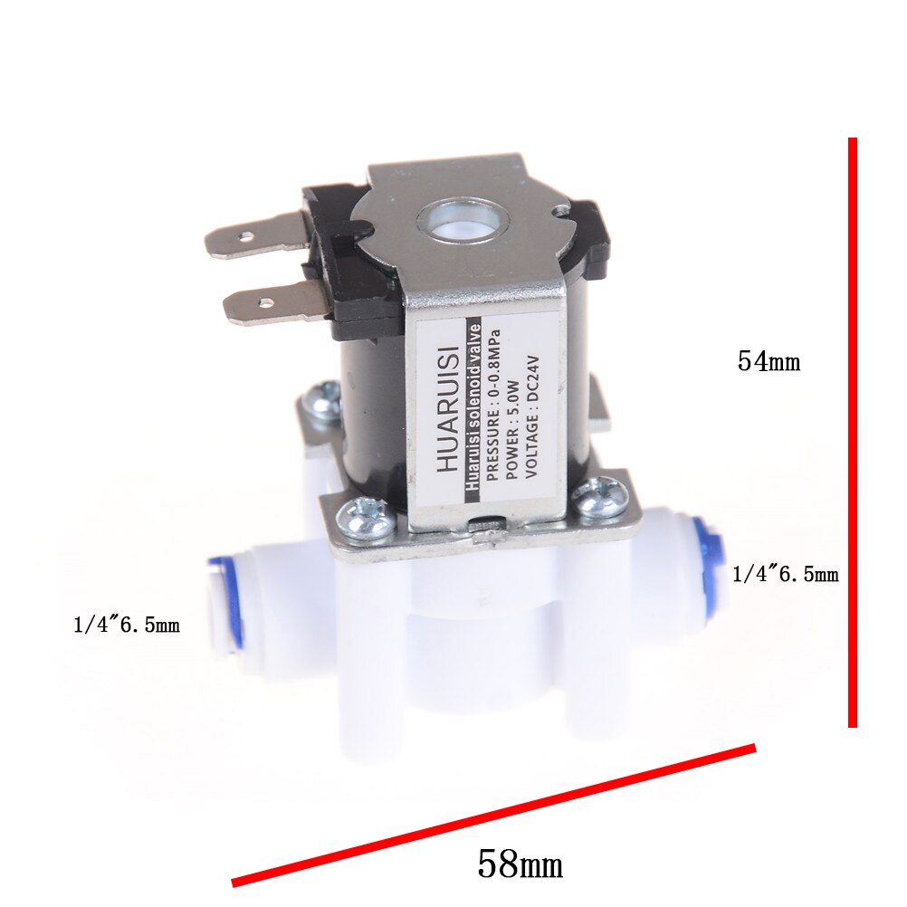 Elektrische Waterklep 24V Dc Magneetventiel 1/4 "Slang Aansluiting Voor Ro Omgekeerde Osmose Zuiver Systeem Ro controller