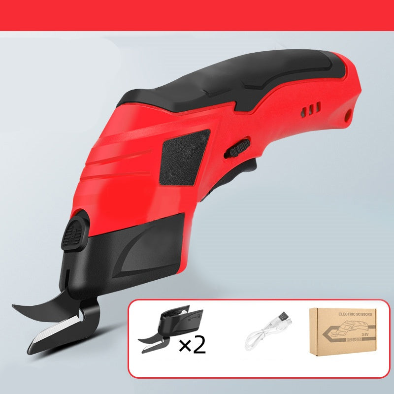 3,6 V Multifunktionale Elektrische Schere Stoff Schneiden Maschine Leder Schere Tragbare Wiederaufladbare Handheld Elektrische Schere: Blau/schwarz
