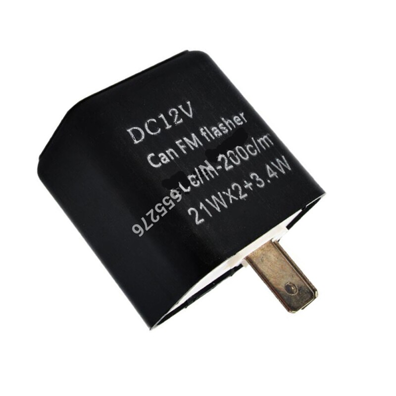 2-Pin Turn Signal Indicator Resistor for Harley Yamaha 12V 42W Motorcycle Flasher Relay Electronic LED Blinker Black