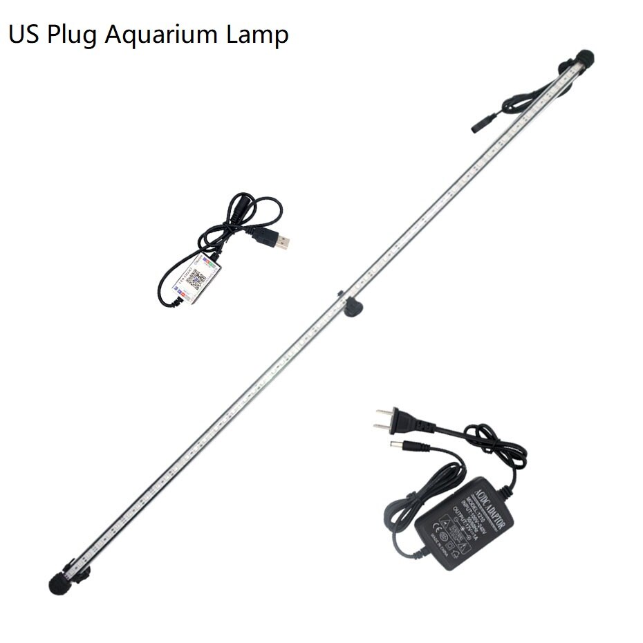 100CM RGB LED Geplant Aquarium Led Verlichting Aquarium Licht Lamp Led Aquarium Dompelpompen Lamp Licht Voor Aquarium Waterdichte: US PLUG 100CM