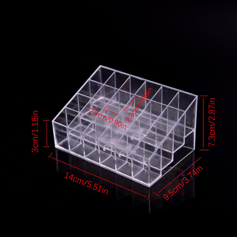 Caja organizadora de almacenamiento de pintalabios, Soporte transparente para pintalabios, caja organizadora de accesorios de maquillaje, estuche para tocador de cosméticos