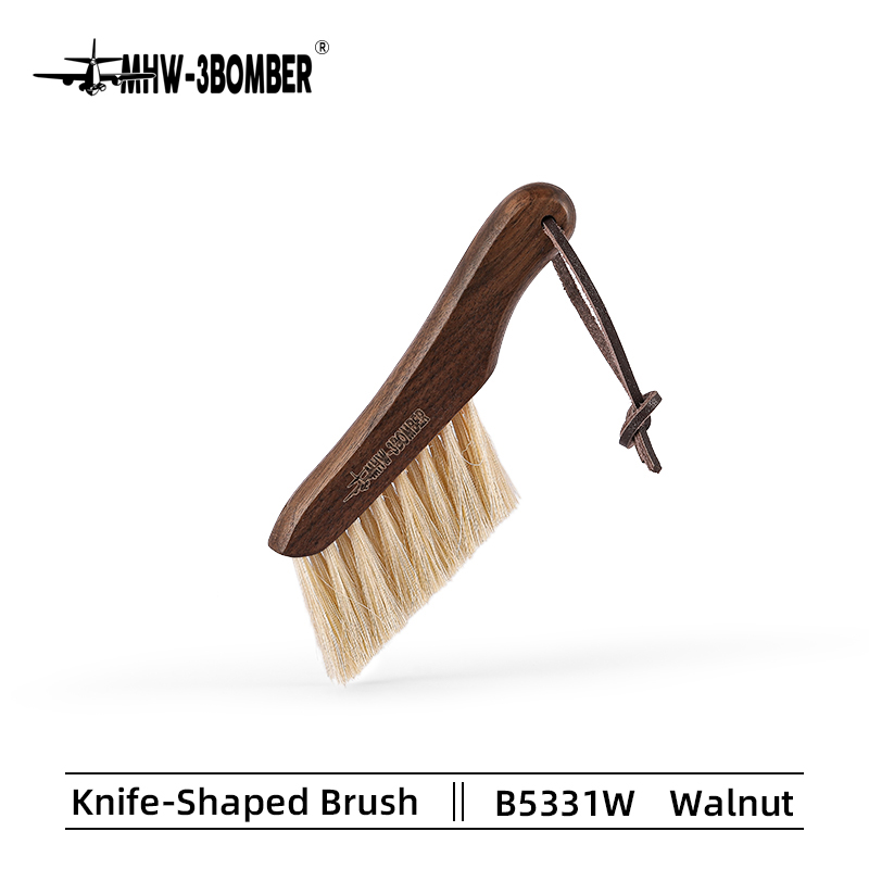 MHW-3Bomber Kaffeemahlen Maschine Reinigungsbürste Jahrgang Massivholzbürste Professionelles Zuhause Barista sauber Werkzeug Cafe Zubehör: Licht Grün