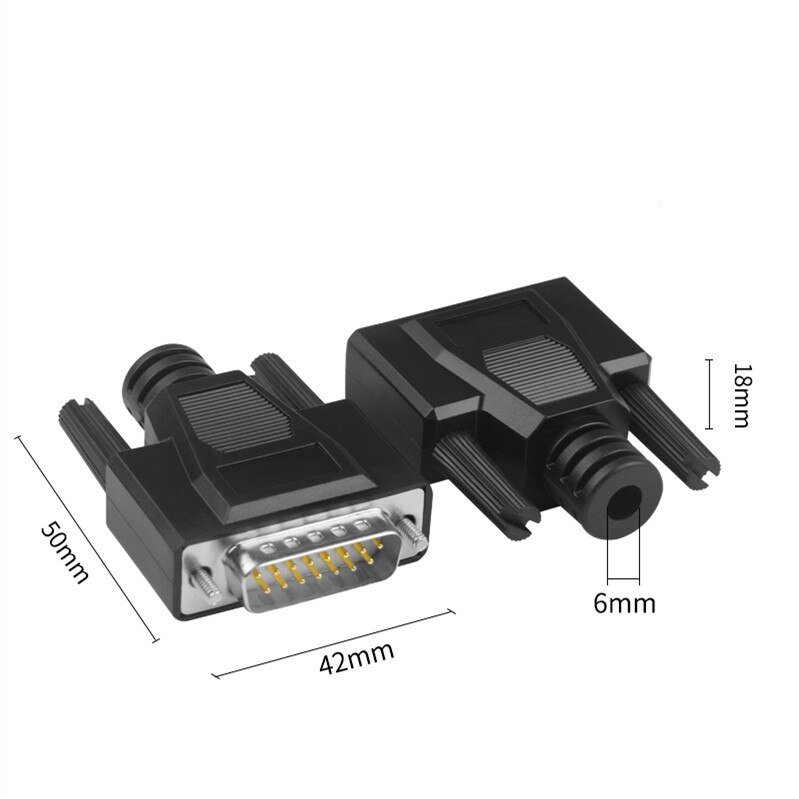 RS232 Seriële Poort Header 15-Pin DB15 Mannelijke/Vrouwelijke Adapter Connector 2-Rij Solderen Diy Plug
