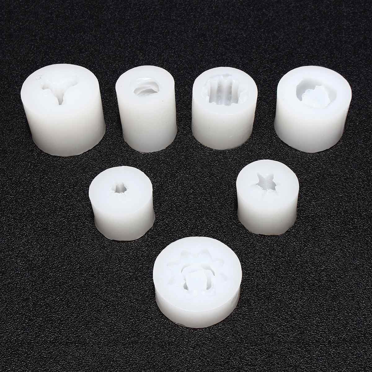 Molde para macetas de flores de silicona suculenta, molde para hacer jabón de Chocolate Fondant, maceta de cemento, molde para macetas, artesanías DIY, 7 patrones