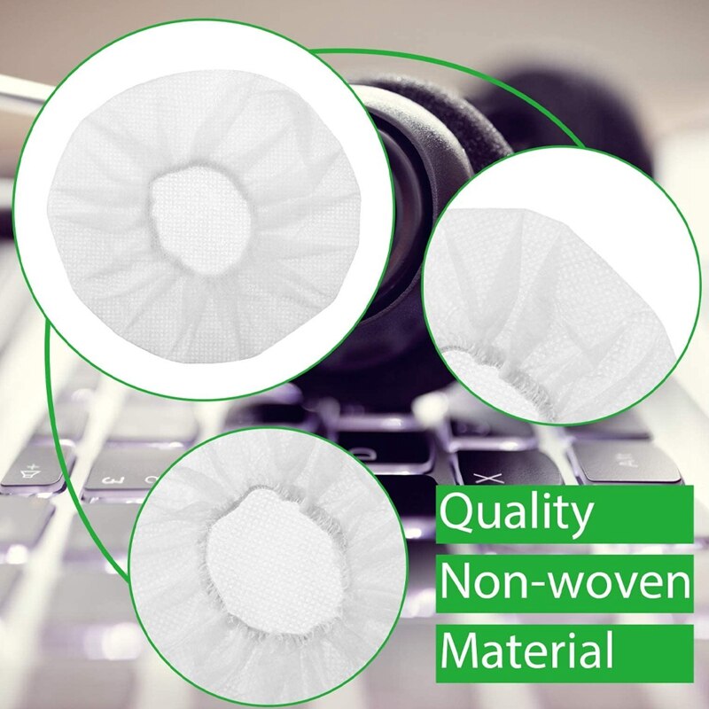100 Uds auriculares desechables cubre orejas no tejida de almohadilla cubre elástico auricular cubiertas para Fit más en auriculares