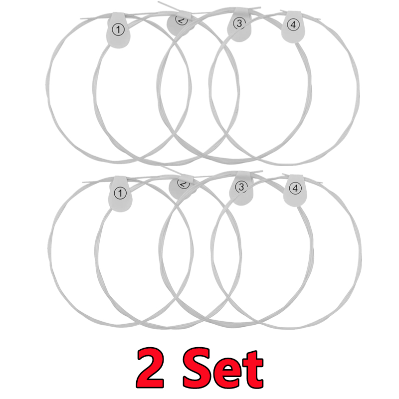 Juego de 5-1 cuerdas de ukelele de nailon Hawaii, cuatro cuerdas para guitarra 1.a-4a cuerdas, 4 unidades/juego, accesorios para instrumentos musicales de guitarra clásica: YELLOW