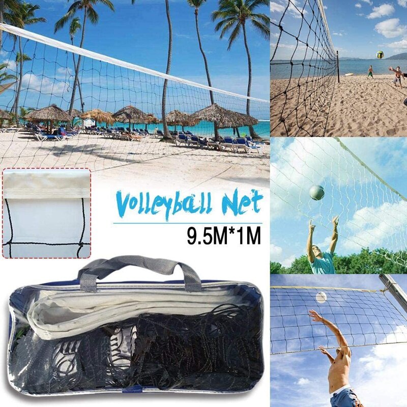 International Match Standard Official Sized Volleyball Net Netting Training Badminton Net Mesh Replacement 950 x 80cm