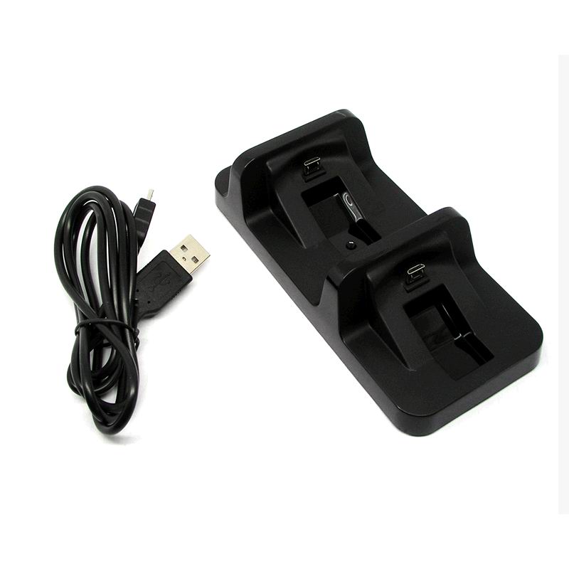 Ostent usb dobbelt oplader station dock til sony  ps4 trådløs bluetooth controller