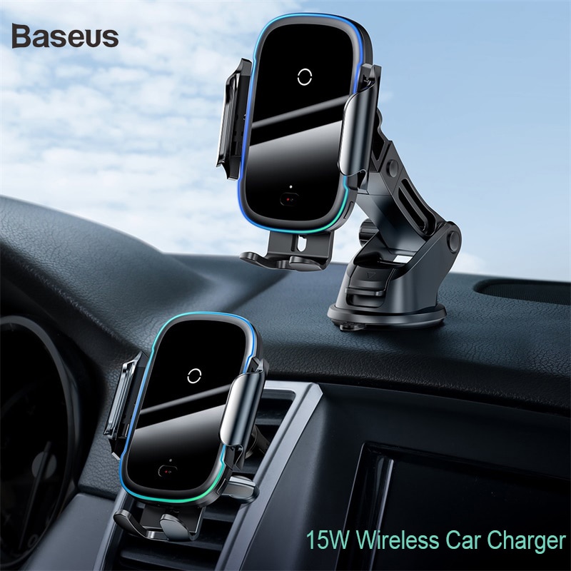 Baseus Qi Auto Draadloze Oplader Voor iPhone 11 Pro XS Max Samsung S10 Intelligente Infrarood Snelle Wirless Opladen Auto Telefoon houder