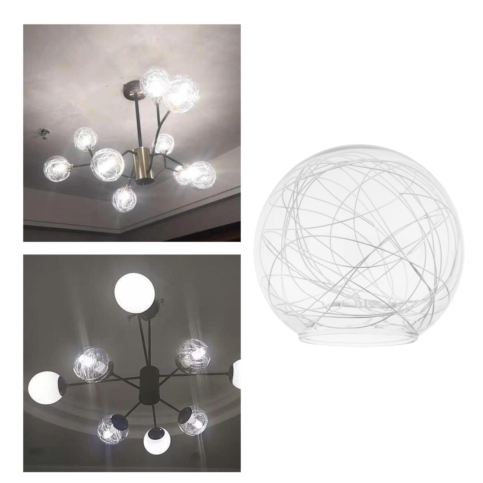 Abat-jour en verre, abat-jour Globe adapté à la lampe, couvercle rond pour plafonnier, d13 cm d15 cm