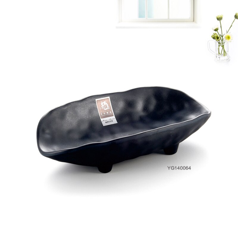 Black Matte Plate The Restaurant Dish Seasoning Sauce Dish Porcelain Pot Saucer Plastic Tableware Japanese Korean Dish