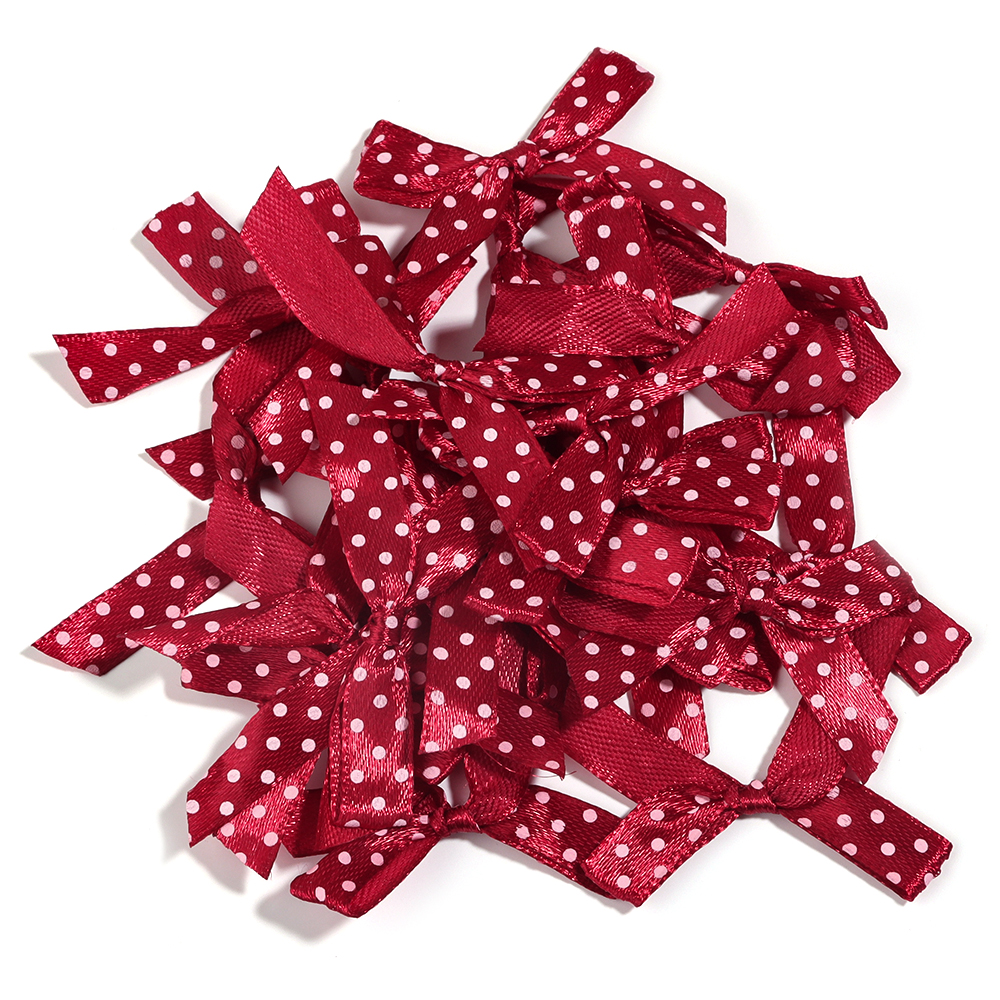 50 teile/los Farbe Polka Punkt Bogen Band Gebunden BöGen für Kleidung Party Dekoration DIY Haarnadel Handwerk Zubehör Materialien: Durcheinander