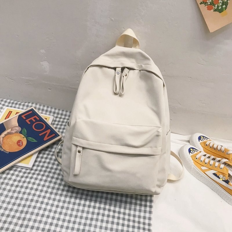 Frauen Rucksack Nette lässig Rucksack Neue Nylon Schulter Taschen Teenager Mädchen Schüler Schule Taschen Mochilas Rucksack Weiblichen: Beige