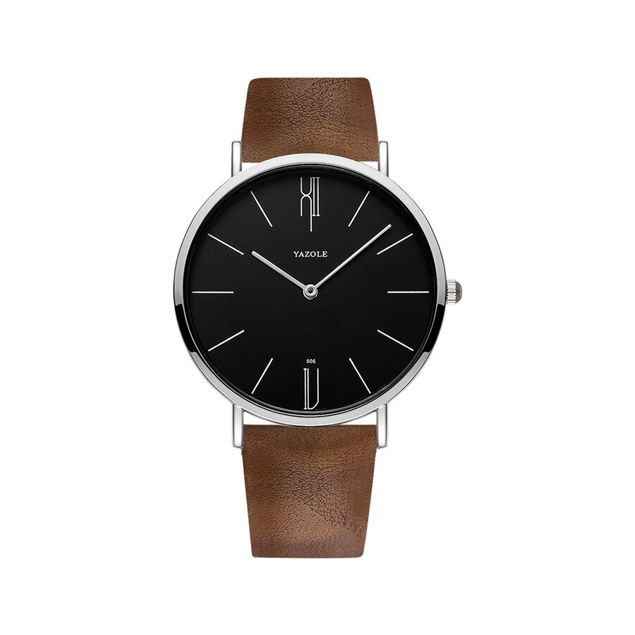 Rea #39 klockor herr 2022 enkla herr klocka armbandsur ultra tunn kvarts klocka vattentät relogio masculino: Silver svart brun