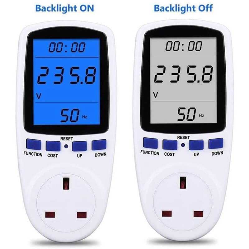 Power Meter Electricity Usage Monitor,With Backlight LCD,Overload Warning Watt Volt Amp Meter For Home CNIM