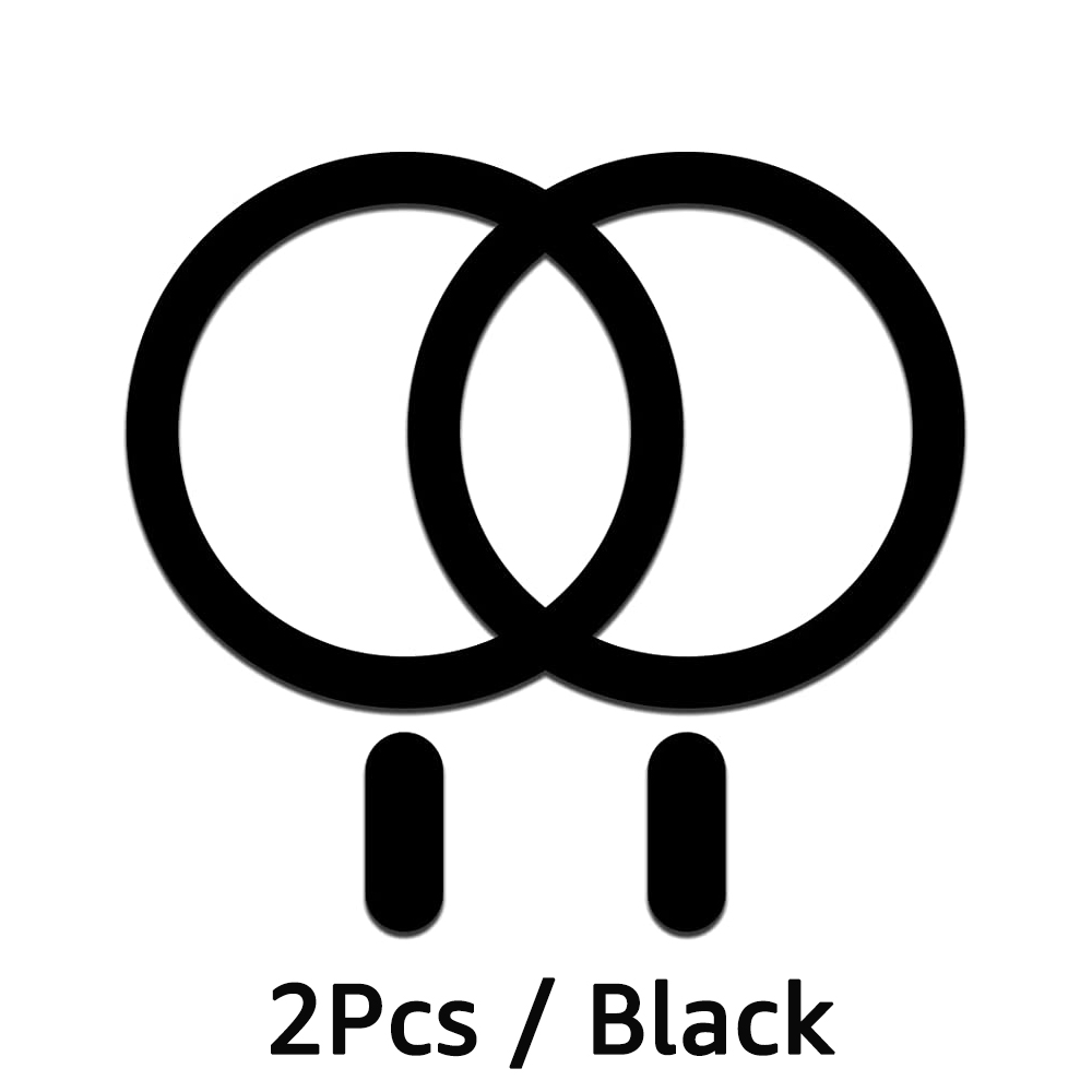 Dla Magsafe Magnetic Plate Ring Uniwersalna metalowa żelazna naklejka Wsparcie bezprzewodowej ładowarki Metalowa płytka do magnetycznego uchwytu samochodowego: Black