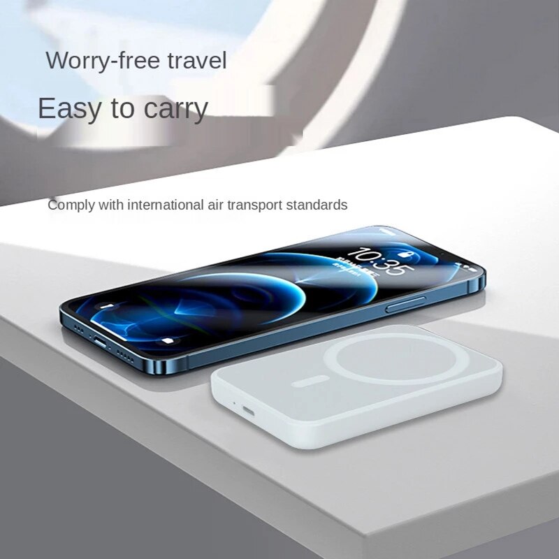 1:1-fach schnellladegerät, kabellos, tragbar, magnetisch, powerbank, externer akku für iphone 13, 12 , 12 mini , 13 pro, 12 pro max
