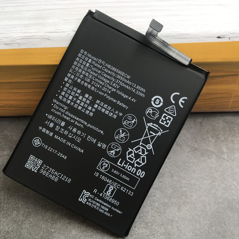 3750mAh Original Battery HB386590ECW For Huawei Honor 8X Nova 5T YAL-L21 YAL-L61 YAL-L61A YAL-L61D YAL-L71 YAL-L71A YAL-LX1