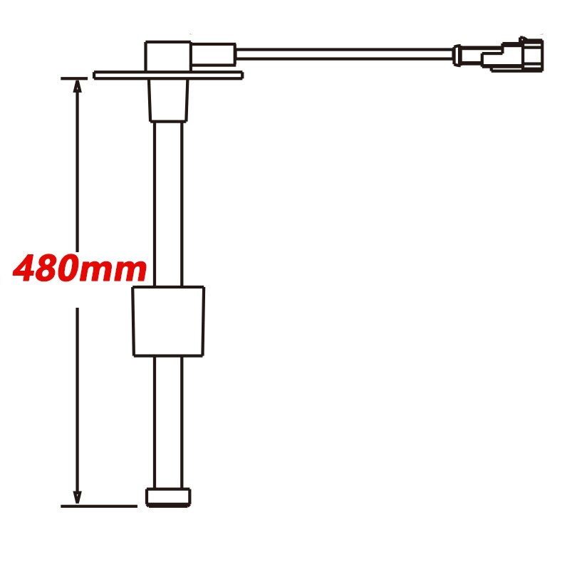 Boat Fuel Level Sensor Marine RV Water Level Gauge Sending Unit Fuel Tank Level Indecator 240-33 ohms: 480mm