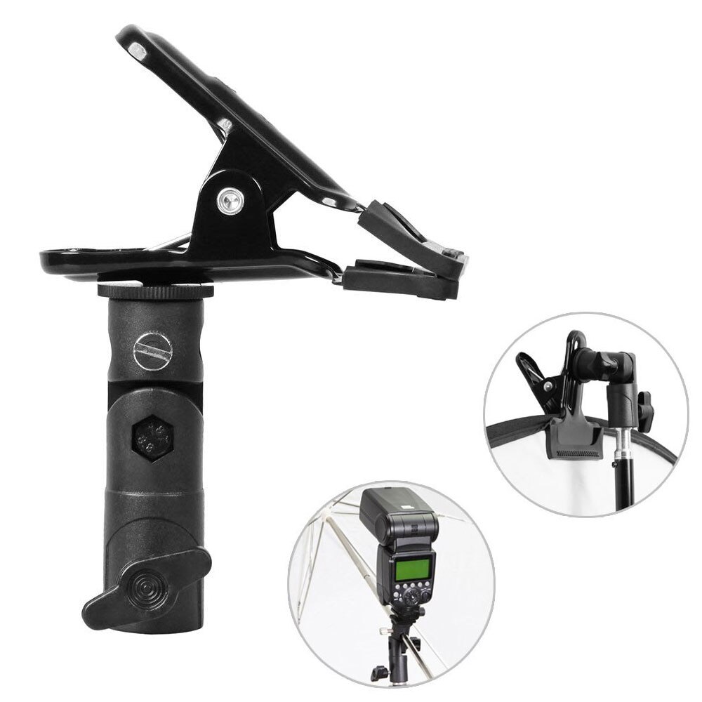 Multi Purpose Heavy Duty Clamp Rotatable Clip For Light Stand Holder Studio photography Light Diffuser Umbrella Reflector