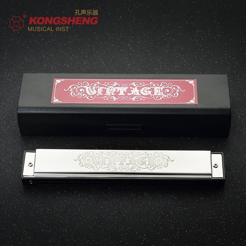 KONGSHENG Tremolo Mouth Organ Woodwind Instruments 24 holes Harmonica Key of C/#C/D/#D/E/F/#F/G/#G/A/#A/B for beginner HARP