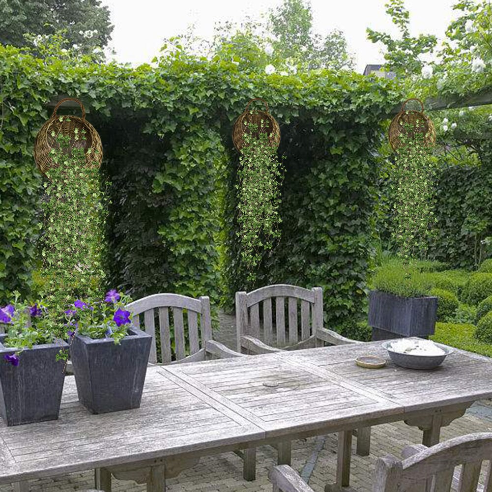 Garden Wall-mounted Flower Basket Small Large Size Handmade Basket Wicker Rattan Flower Basket Hanging Vine Pot Planter