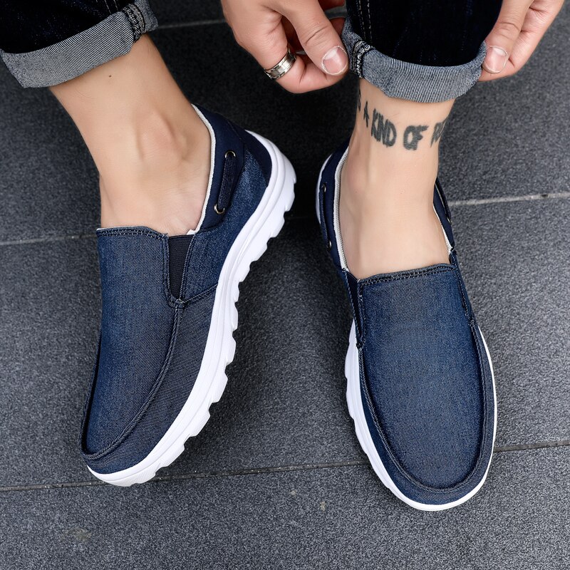 Män fritidsskor lätta loafers sneakers canvas skor bekväma herrskor stor storlek zapatos casuales manskor