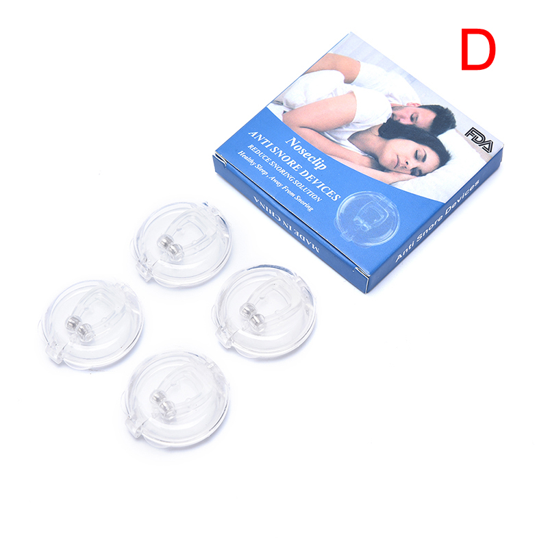 Pince-nez magnétique Anti-ronflement, 1/2/4 pièces, dispositif d&#39;aide au sommeil, pince-nez, Portable, silencieux, pour dormir: D