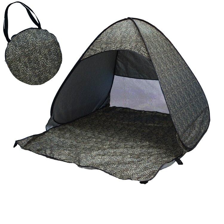 Outdoor Recreation Tourism Tents Automatic Packable Camping Tent UV-protection Pop Up Beach Tent Waterproof Mini Tent: leopard