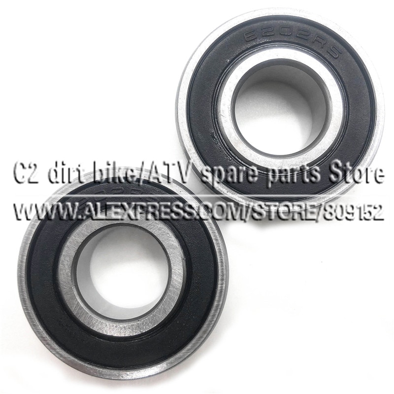 2pcs Bearing 6202 6202RS For Dirt Pit Bike Wheel Rims Pocket Bike Crank Mini ATV 47cc 49cc 44-6 Engine Parts