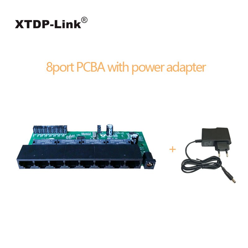 8 porte 10/100Mbps Rete Fast Ethernet Switch Hub Società di Supporto Del Computer Tablet PC Della Macchina Fotografica LED Screen Share dati: PCBA plus power