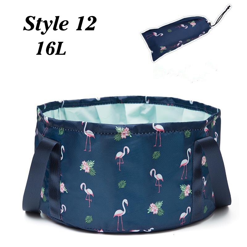 Składana umywalka podróżna umywalka kempingowa wiadro wędkarstwo składana umywalka kąpiel stóp zlew koszyk na pranie Spa kąpiel stóp wiadro do kąpieli: Styke 12