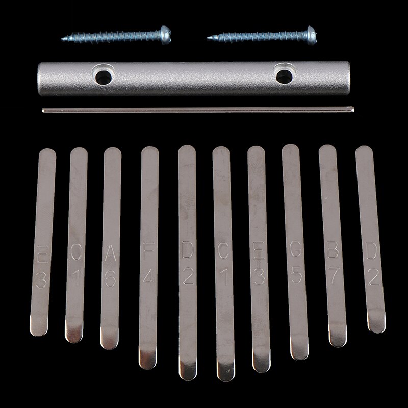 10 näppäintä kalimba peukalo piano musiikki -instrumentti peukalo pianosilta satula 10 avainsarjasarja kalimba diy -varaosille