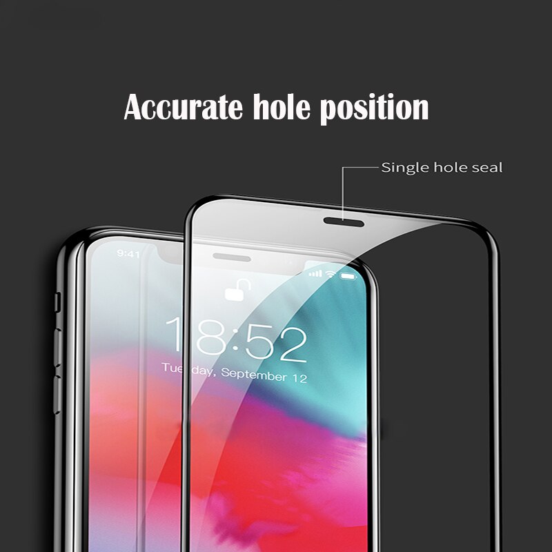 Full Cover Protective Glass On For iPhone 11 7 8 6 6s Plus SE Screen Protector For iPhone X XR XS 11 12 Pro Max Glass Film