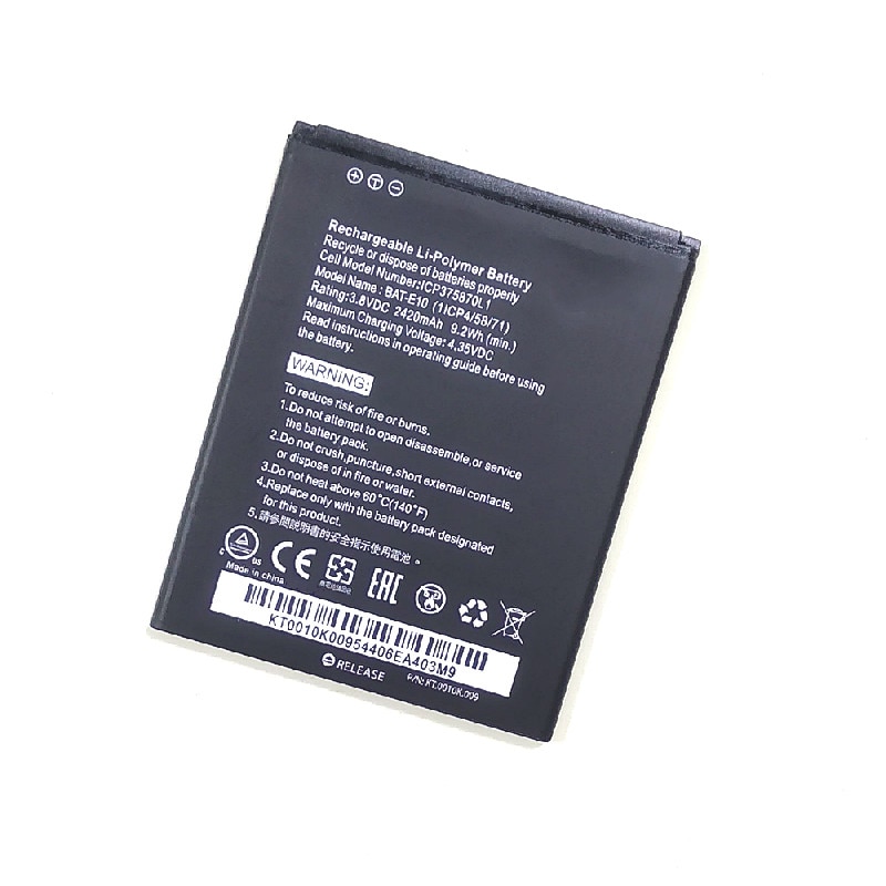 nietoperz-E10 baterii Westrock (1ICP4/58/71) ICP375870L1 2420mah dla Acer płyn Z530 Z530S Acer płyn S1 S510 telefon komórkowy