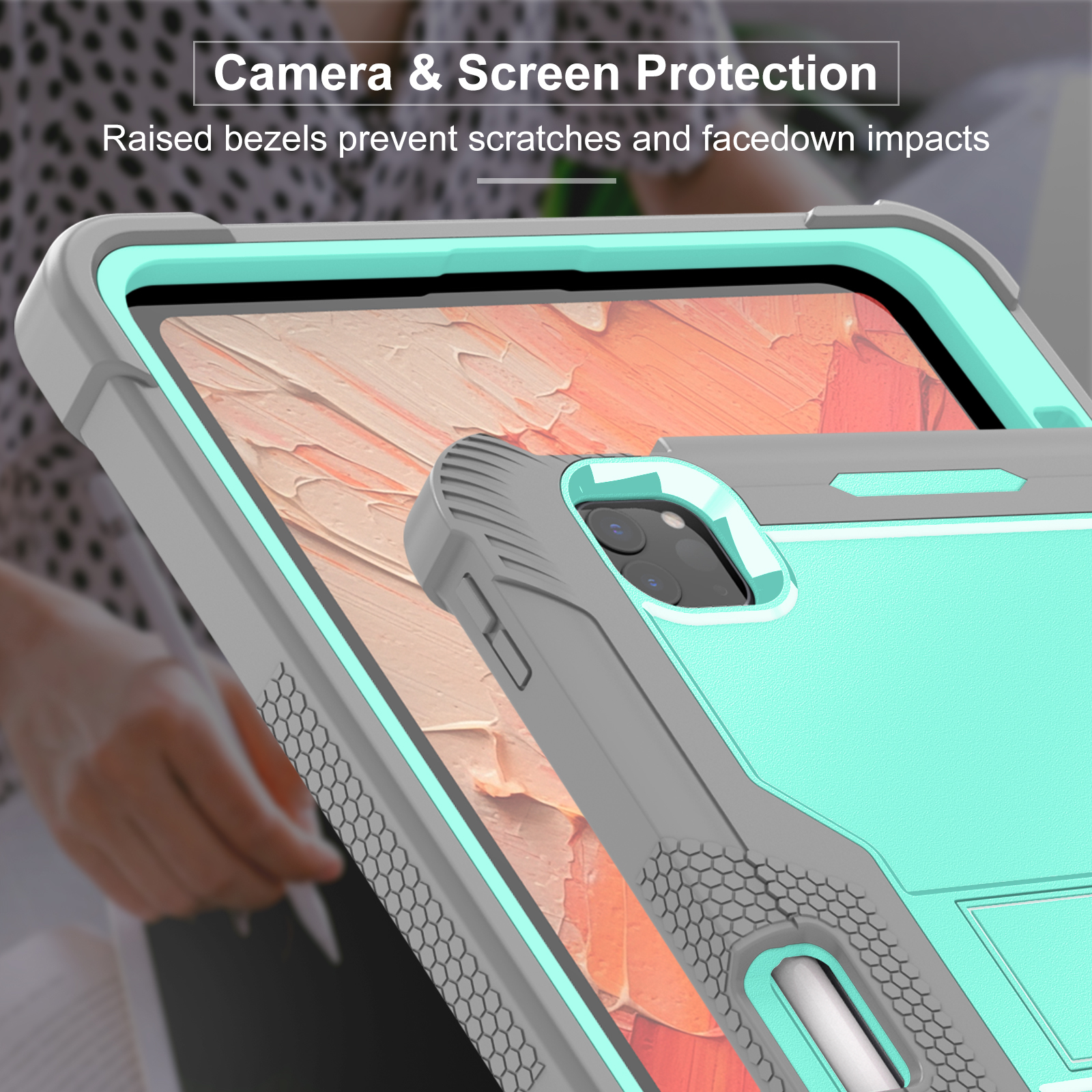 Stødsikkert til ipad air 11 pro 11 3-- lags multifunktionelt cover til air 4 air 5 a2588 a2589 a2591 a 2072 a2316 a2324