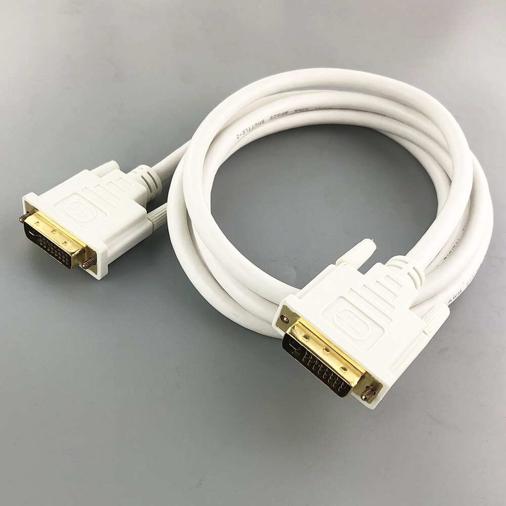 Dual link dvi-i kabel 6ft 1.8m- dvi digitalt og analogt kabel dvi 24+5 han til dvi 24+5 han