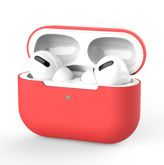 Funda de silicona para Apple Airpods Pro, funda inalámbrica con Bluetooth para Airpods 1 y 2, funda para auriculares para funda protectora de Airpods: 03 Red