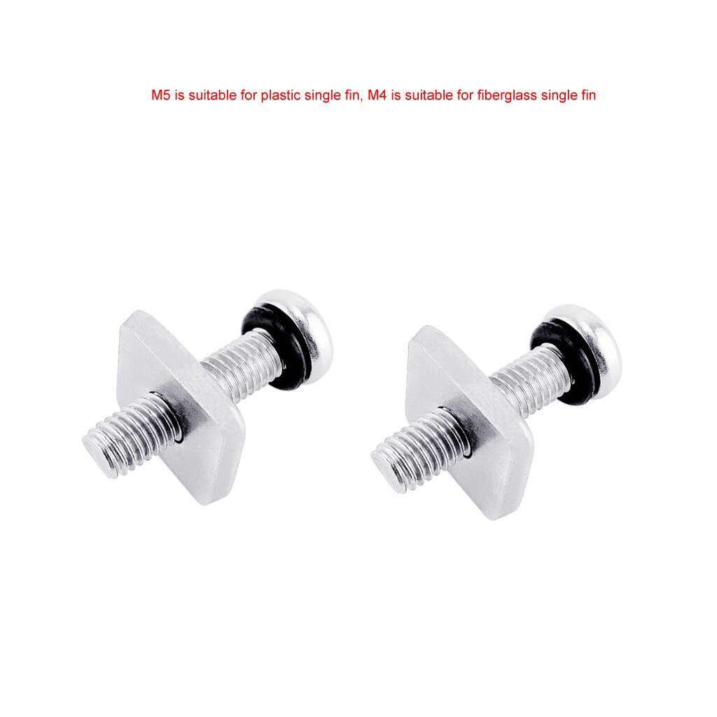 2PCS Stainless Steel 316 Boat Surfboard Fin Screw & Fin Plate Replacement Kit Longboard Fin Screws Plate Multi Tool Accessories